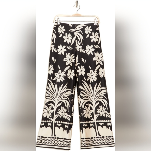 Industry Republic Clothing Floral Flare Satin Resort Pants 6 - Picture 3 of 5